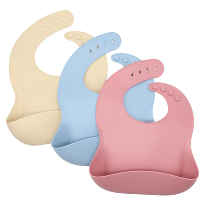 Silicone Baby Eating Bibs Easy to Clean Bibs Drooling Towel Waterproof Children Silicone Feeding Bibs