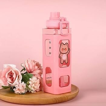 Kawaii Bear Pastel Water Bottle 700ml