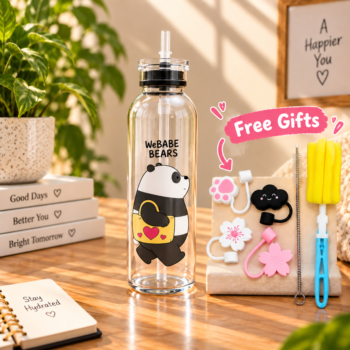 Cute Panda Water Bottle
