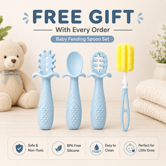 3PCS Silicone Baby Teething Spoon Set