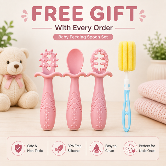 3PCS Silicone Baby Teething Spoon Set