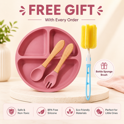BPA-Free Baby Feeding Set – Pink