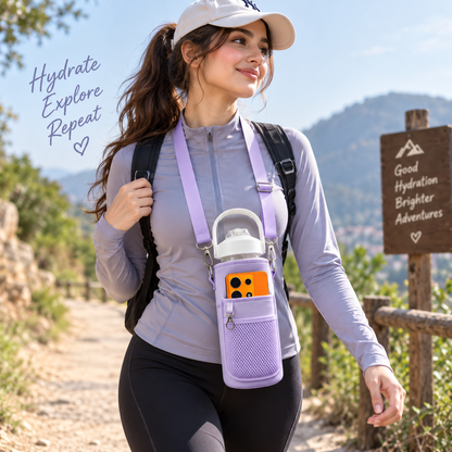 2L Motivational White Water Bottle for Girls – With Pouch + FREE Accessories