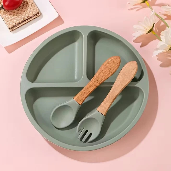 BPA-Free Baby Feeding Set – Green
