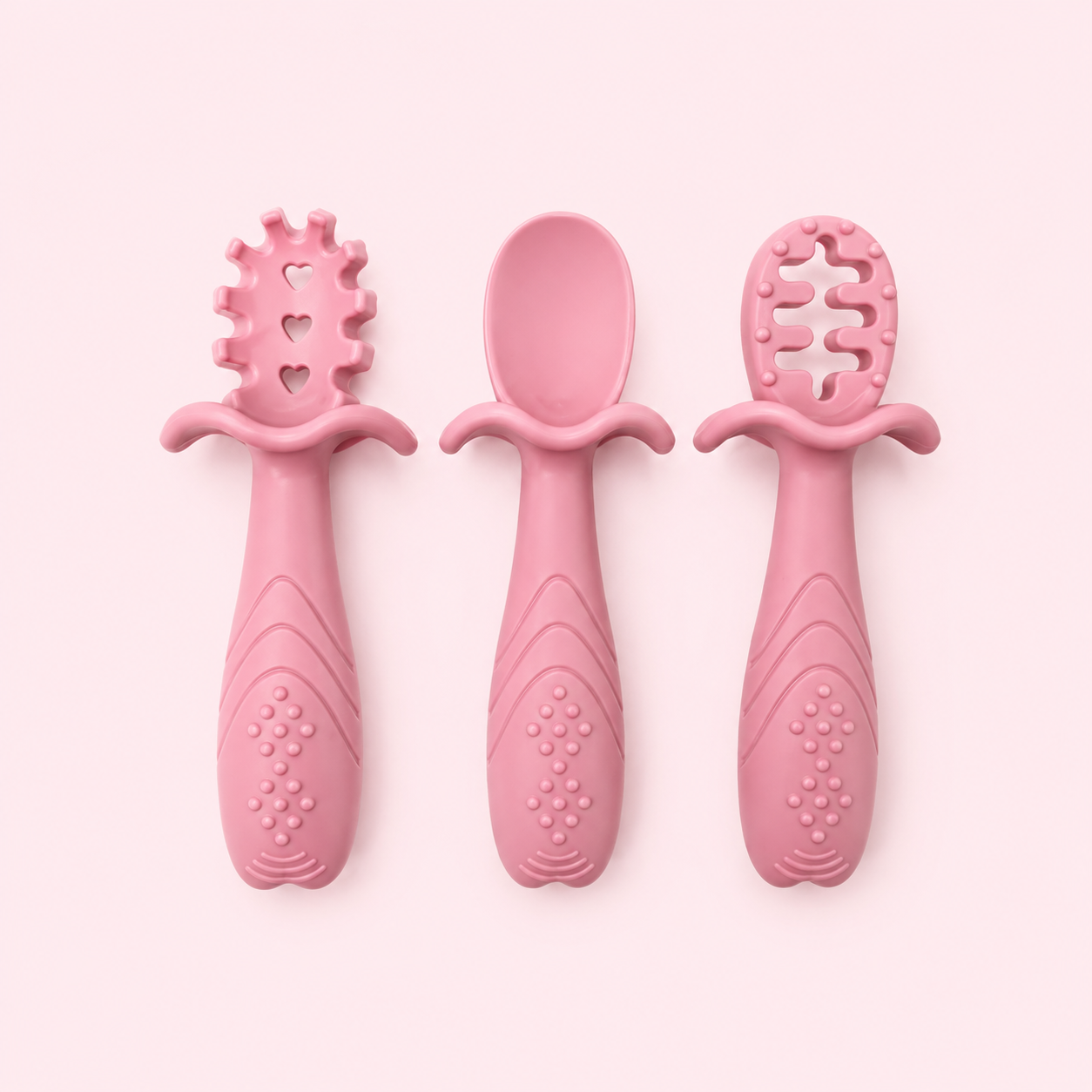 3PCS Silicone Baby Teething Spoon Set