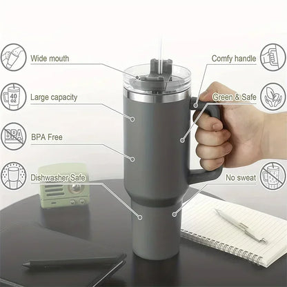 1200 ml Tumbler with Handle Straw