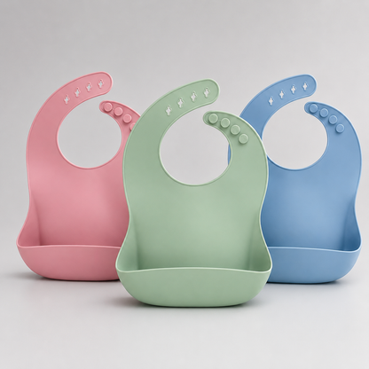 Reusable Silicone Baby Feeding Bib
